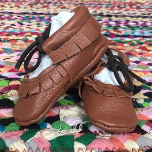 Baby Moccasin Leather Booties NWOT